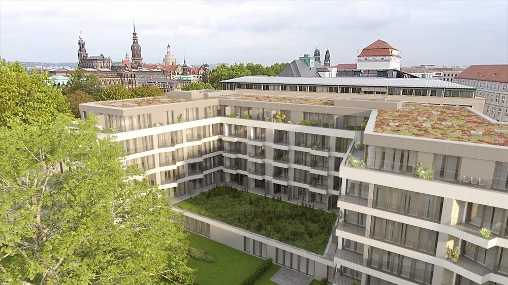 Residenz Am Zwinger Dresden Exterior foto The new building of the university